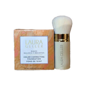 Laura Geller Baked Balance N Brighten Fountadation Make Up Brush Porcelain Lot